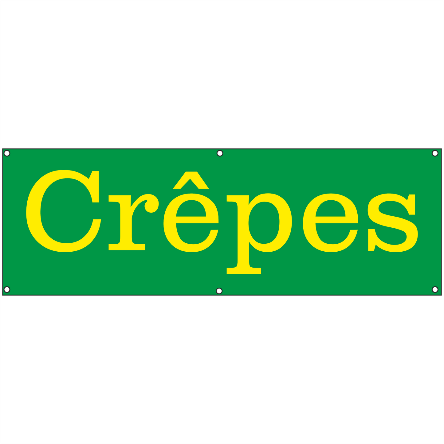 Werbeplane - Gerüstplane - p070 - CREPES - NEU - Plane für Baustelle- Garten- Zaun oder Veranstaltung