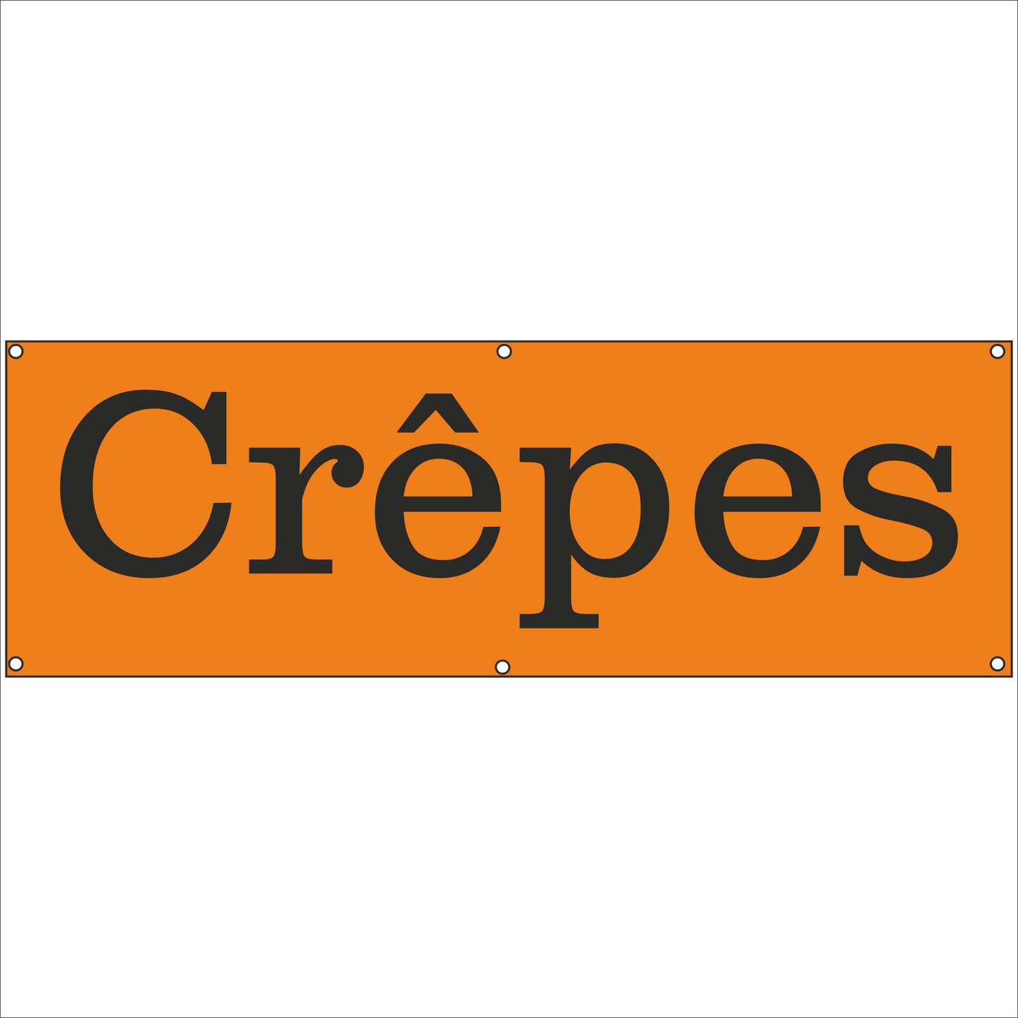 Werbeplane - Gerüstplane - p070 - CREPES - NEU - Plane für Baustelle- Garten- Zaun oder Veranstaltung