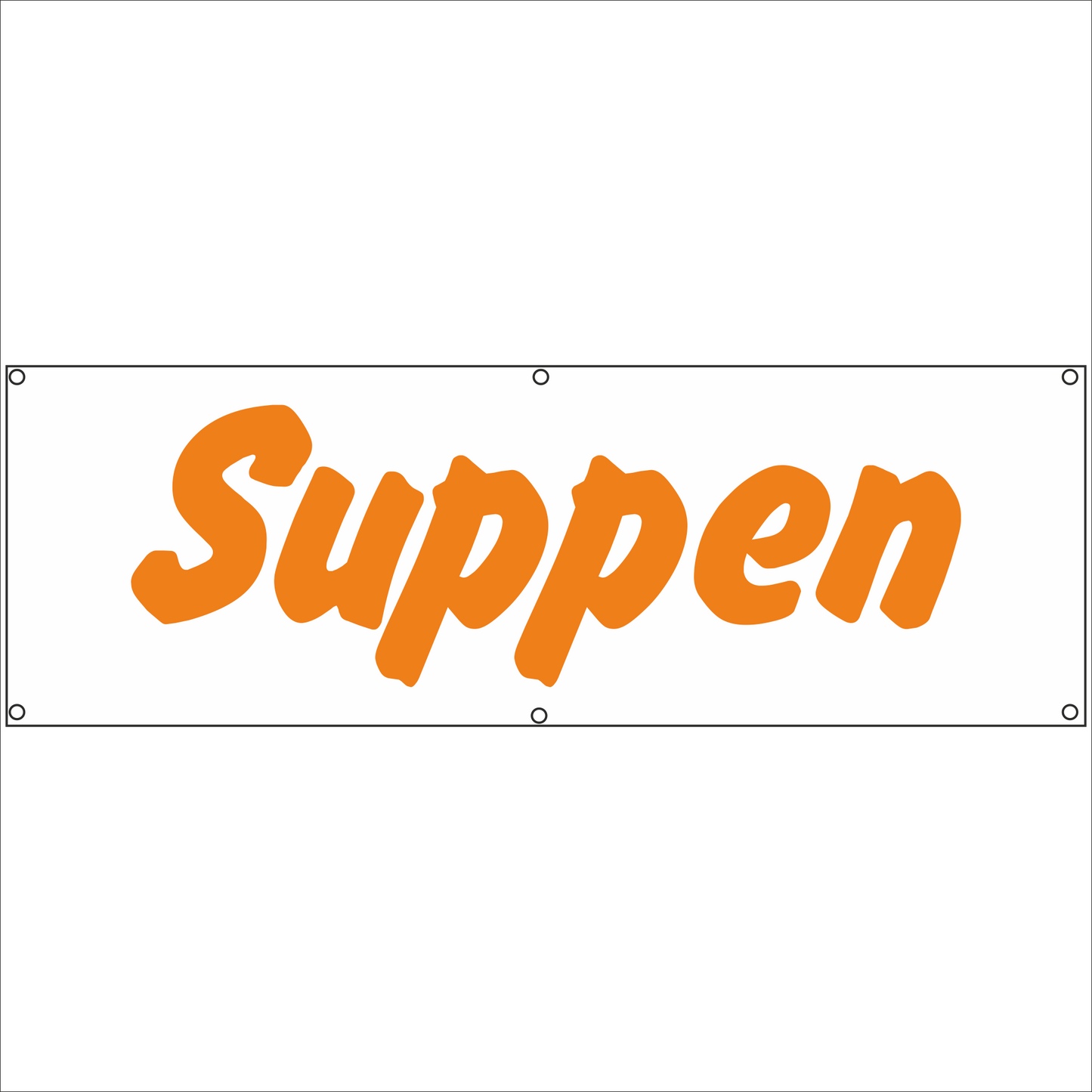 Werbeplane - Gerüstplane - p072 - Suppen - NEU - Plane für Baustelle- Garten- Zaun oder Veranstaltung