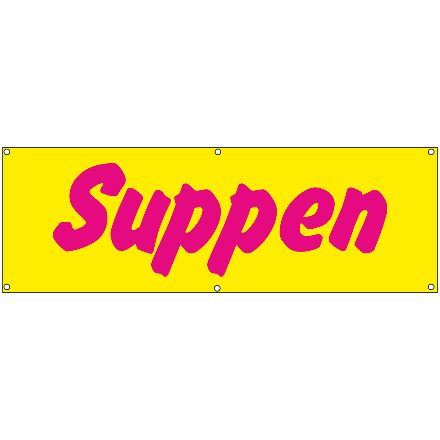 Werbeplane - Gerüstplane - p072 - Suppen - NEU - Plane für Baustelle- Garten- Zaun oder Veranstaltung