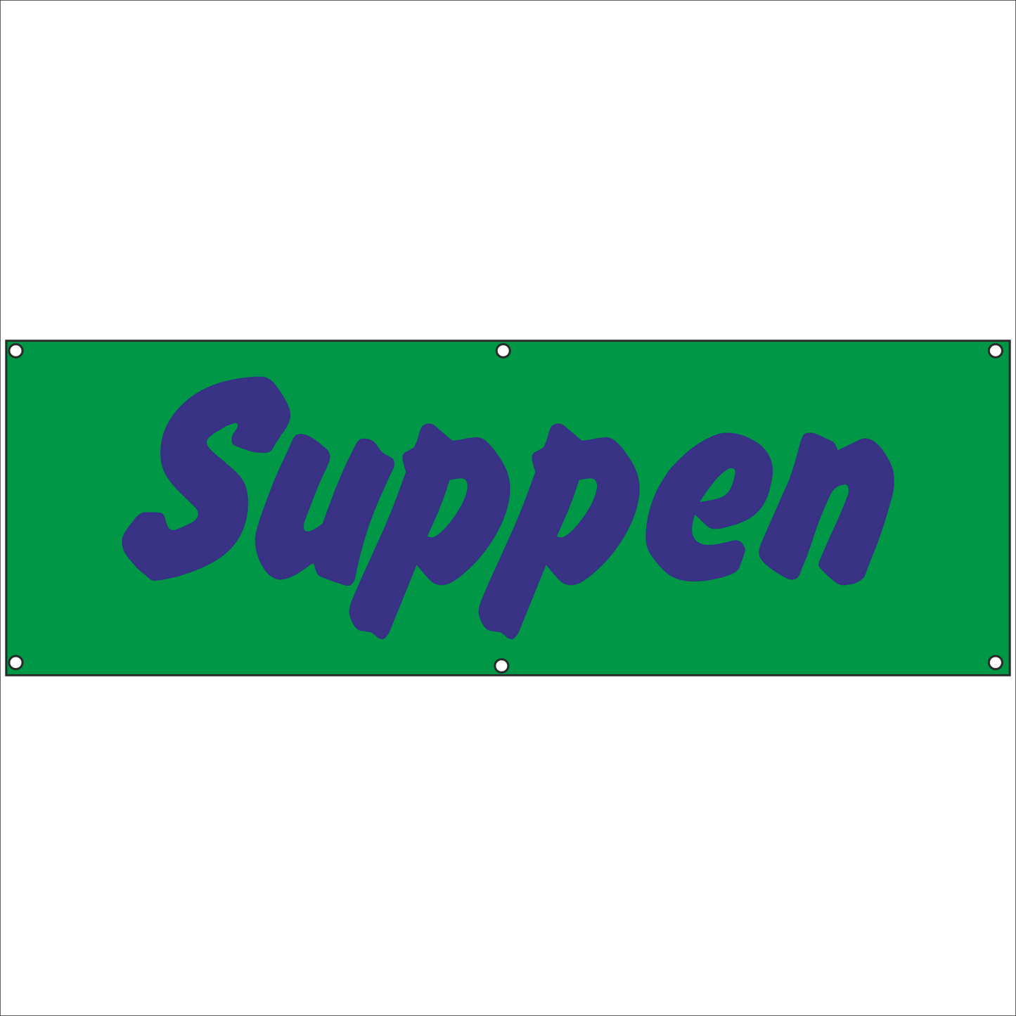 Werbeplane - Gerüstplane - p072 - Suppen - NEU - Plane für Baustelle- Garten- Zaun oder Veranstaltung