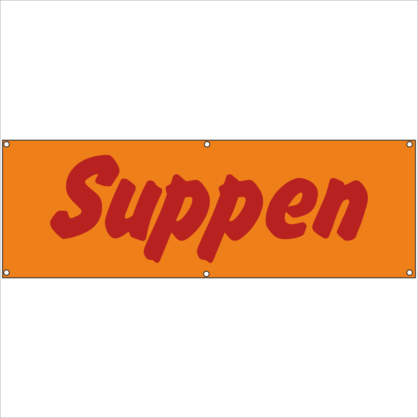 Werbeplane - Gerüstplane - p072 - Suppen - NEU - Plane für Baustelle- Garten- Zaun oder Veranstaltung