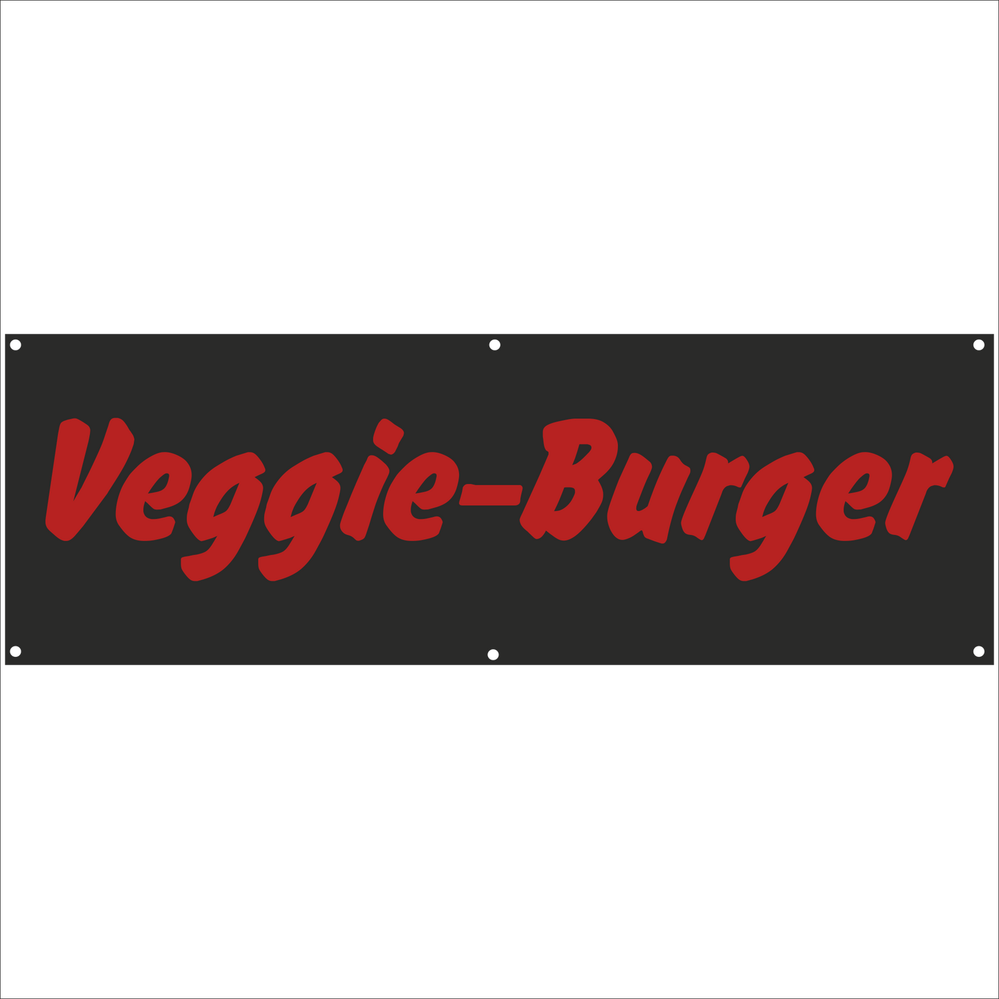Werbeplane - Gerüstplane - p078 - Veggie-Burger - NEU - Plane für Baustelle- Garten- Zaun oder Veranstaltung