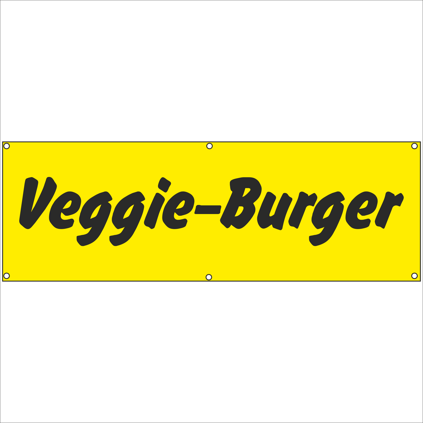 Werbeplane - Gerüstplane - p078 - Veggie-Burger - NEU - Plane für Baustelle- Garten- Zaun oder Veranstaltung