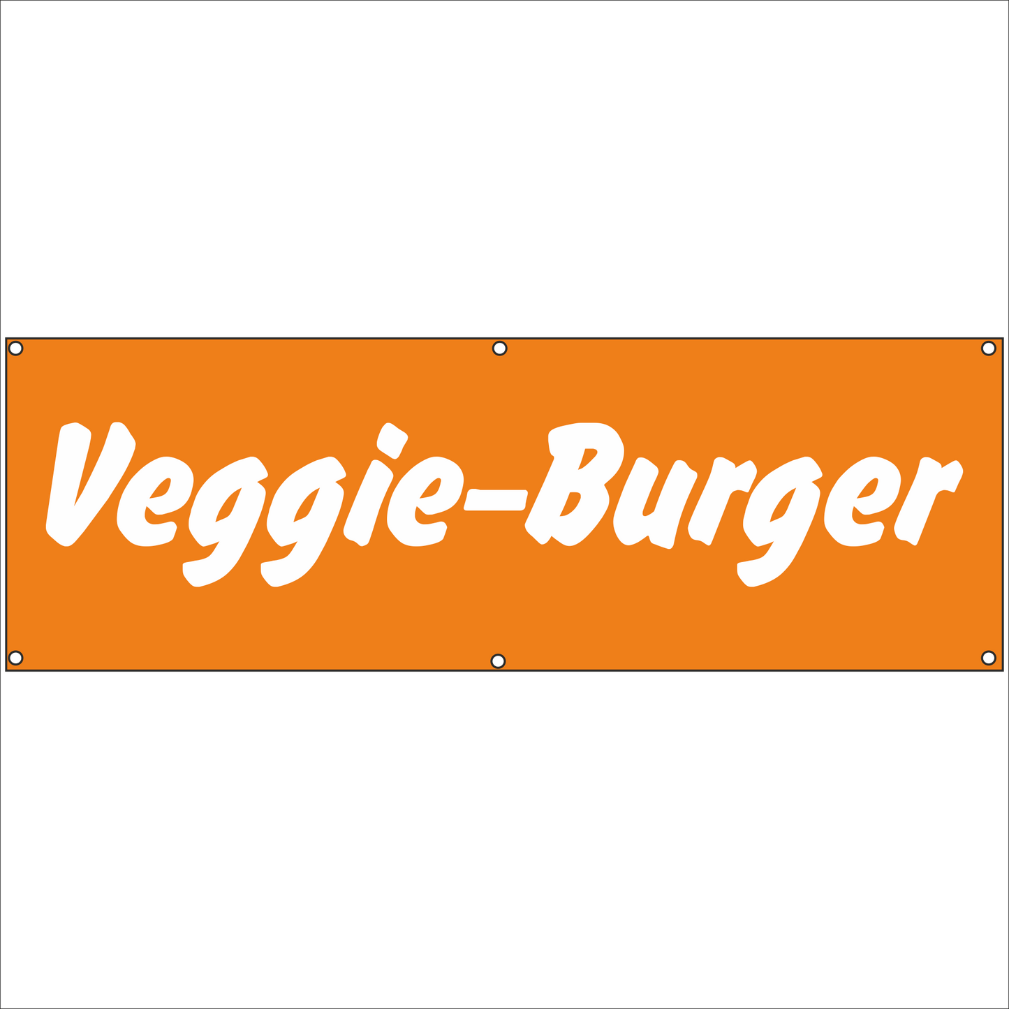 Werbeplane - Gerüstplane - p078 - Veggie-Burger - NEU - Plane für Baustelle- Garten- Zaun oder Veranstaltung