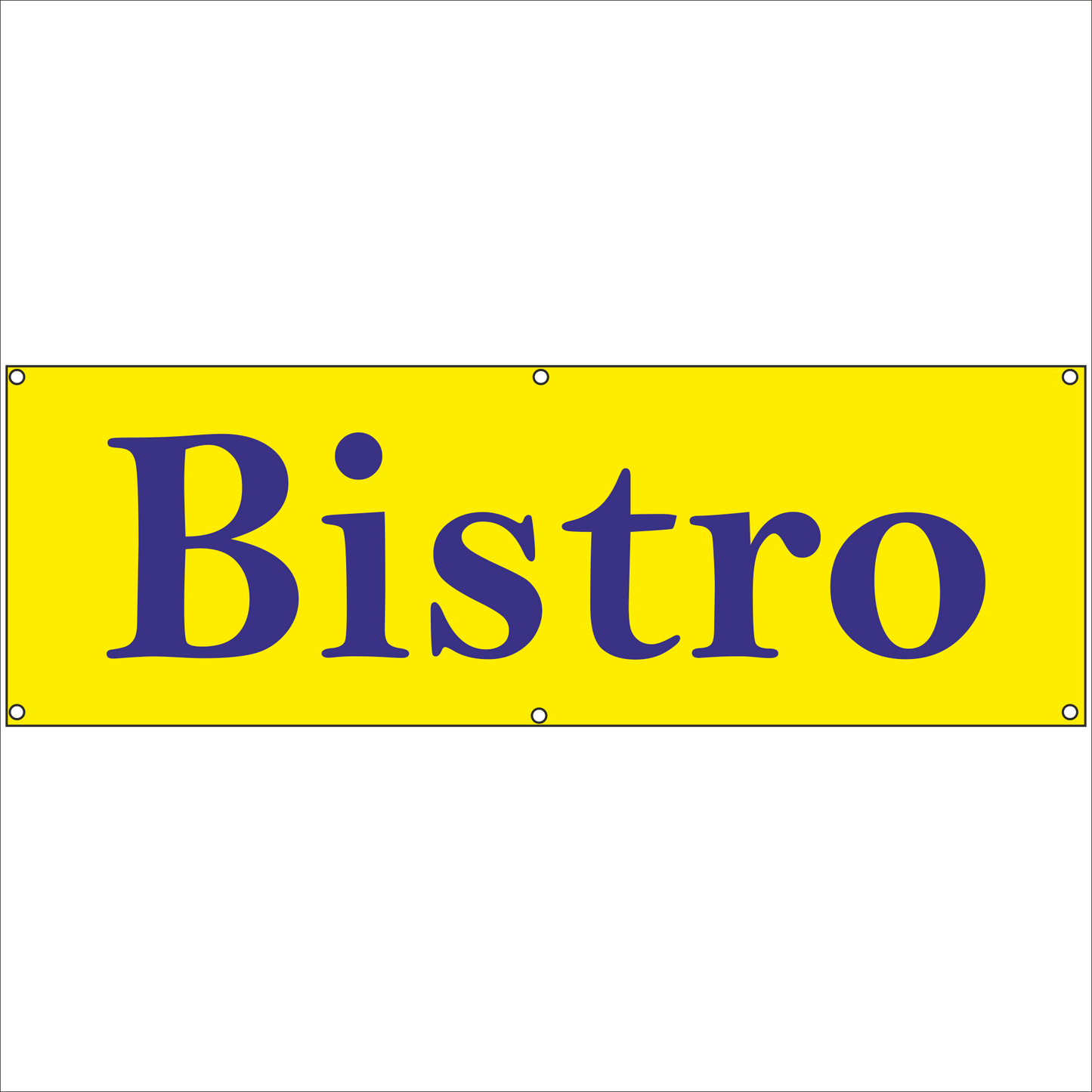 Werbeplane - Gerüstplane - p080 - Bistro - NEU - Plane für Baustelle- Garten- Zaun oder Veranstaltung