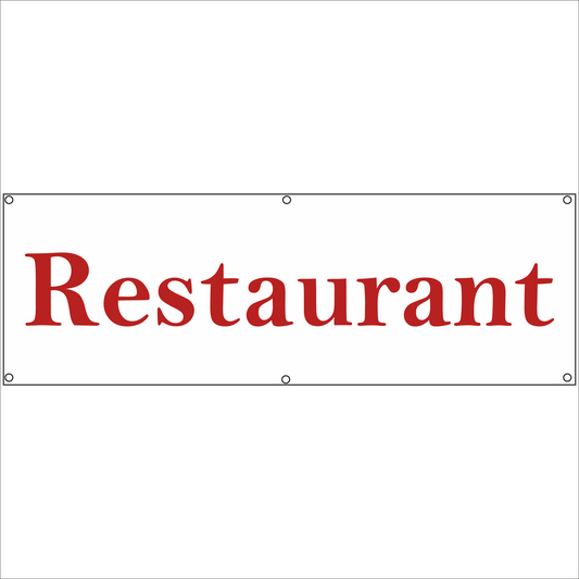 Werbeplane - Gerüstplane - p081 - Restaurant - NEU - Plane für Baustelle- Garten- Zaun oder Veranstaltung