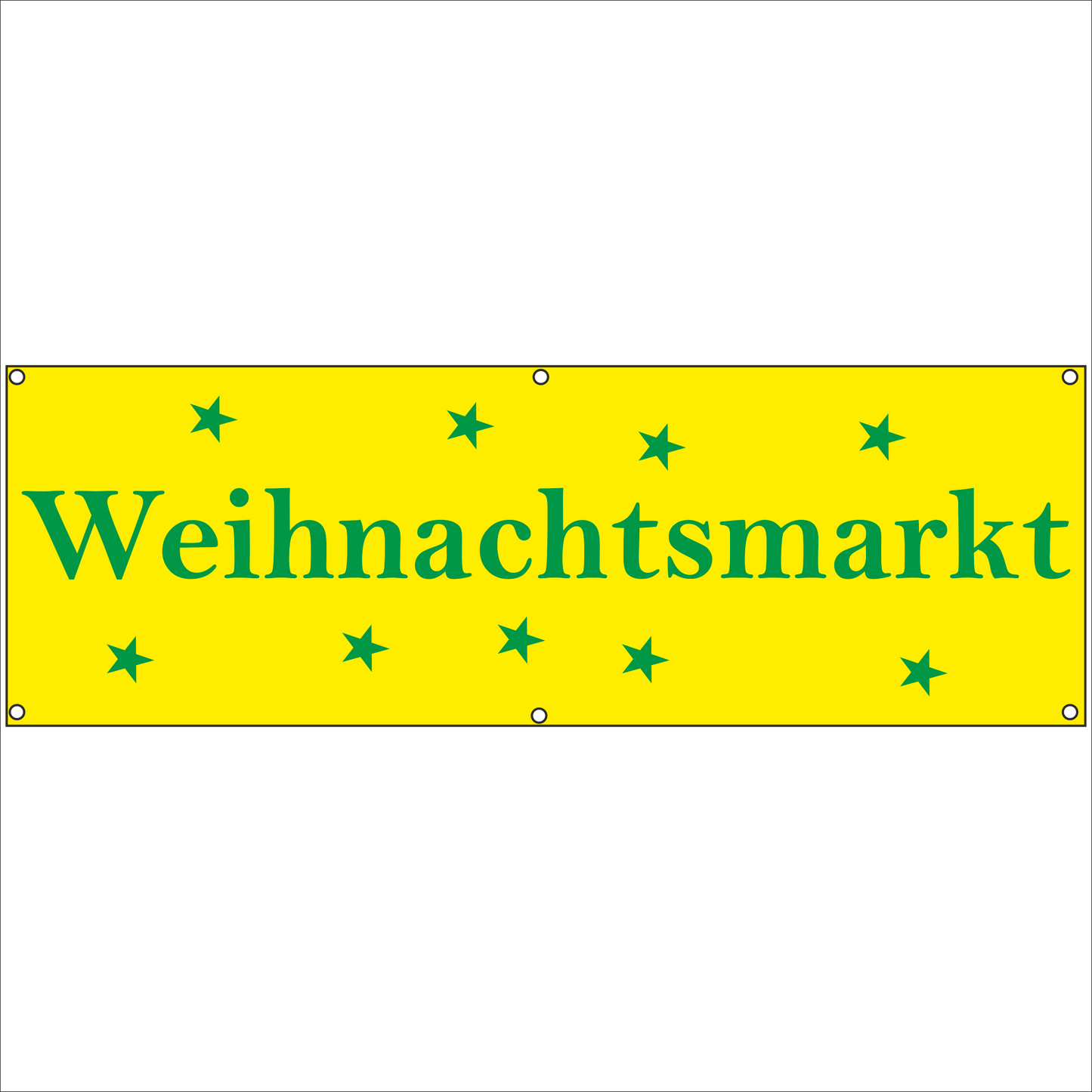 Werbeplane - Gerüstplane - p082 - Weihnachtsmarkt - NEU - Plane für Baustelle- Garten- Zaun oder Veranstaltung