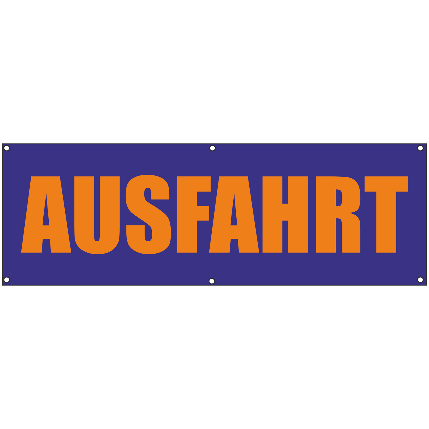 Werbeplane - Gerüstplane - p092 - AUSFAHRT - NEU - Plane für Baustelle- Garten- Zaun oder Veranstaltung