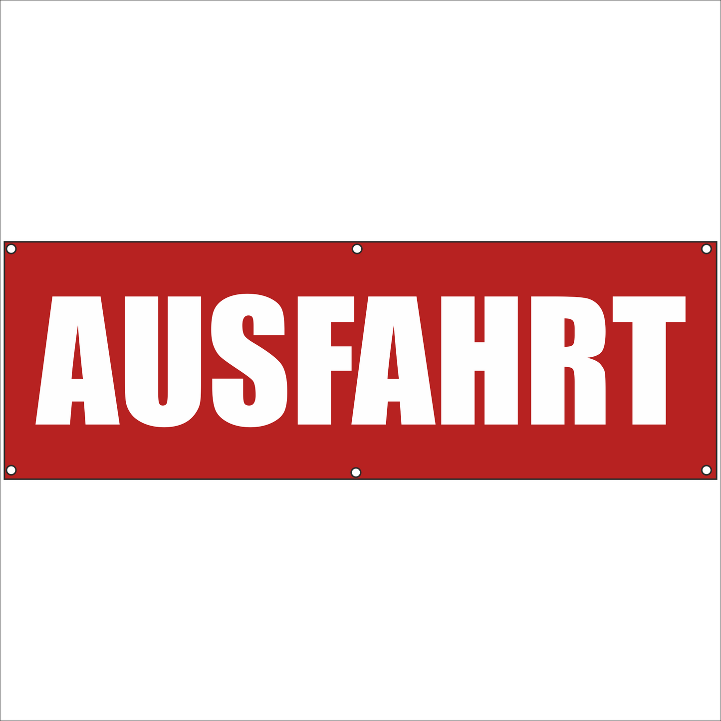 Werbeplane - Gerüstplane - p092 - AUSFAHRT - NEU - Plane für Baustelle- Garten- Zaun oder Veranstaltung