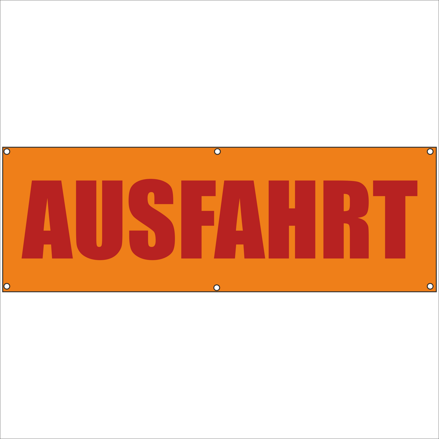 Werbeplane - Gerüstplane - p092 - AUSFAHRT - NEU - Plane für Baustelle- Garten- Zaun oder Veranstaltung