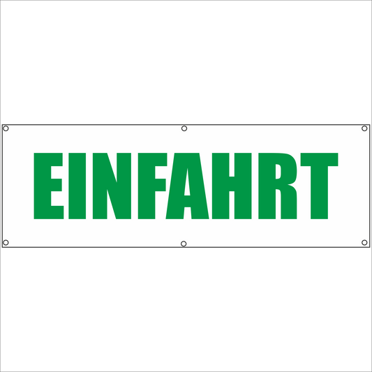 Werbeplane - Gerüstplane - p093 - EINFAHRT - NEU - Plane für Baustelle- Garten- Zaun oder Veranstaltung