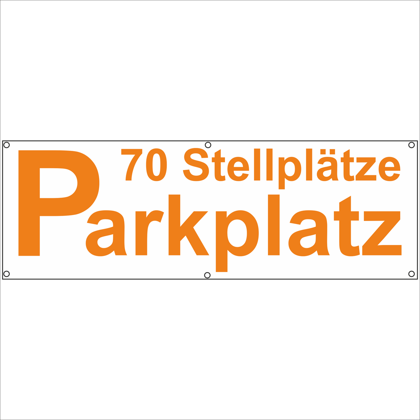 Werbeplane - Gerüstplane - p094 - Parkplatz - NEU - Plane für Baustelle- Garten- Zaun oder Veranstaltung