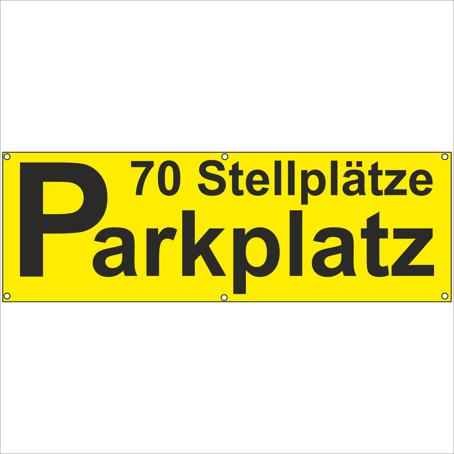 Werbeplane - Gerüstplane - p094 - Parkplatz - NEU - Plane für Baustelle- Garten- Zaun oder Veranstaltung