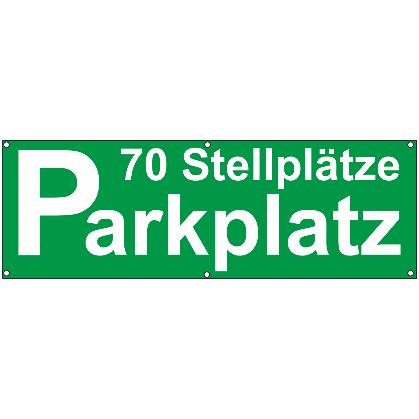 Werbeplane - Gerüstplane - p094 - Parkplatz - NEU - Plane für Baustelle- Garten- Zaun oder Veranstaltung