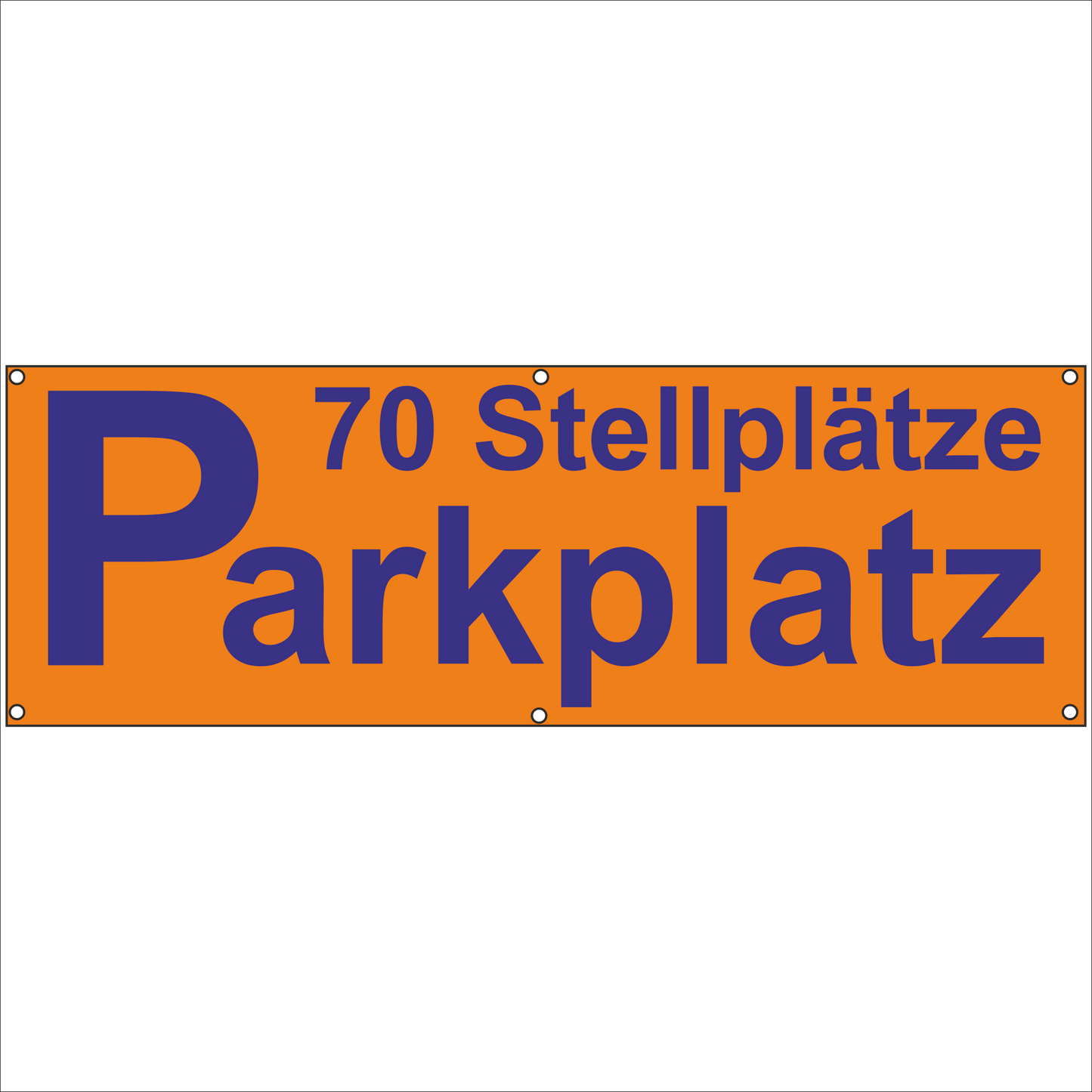 Werbeplane - Gerüstplane - p094 - Parkplatz - NEU - Plane für Baustelle- Garten- Zaun oder Veranstaltung