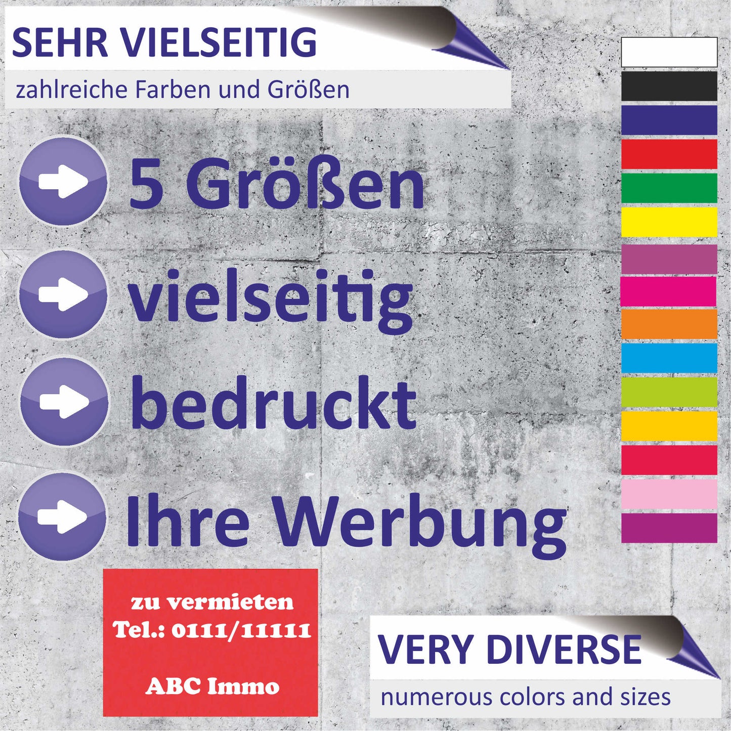 Werbeplane - Gerüstplane - p094 - Parkplatz - NEU - Plane für Baustelle- Garten- Zaun oder Veranstaltung